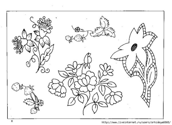 Орнаменты для вышивки гладью схемы