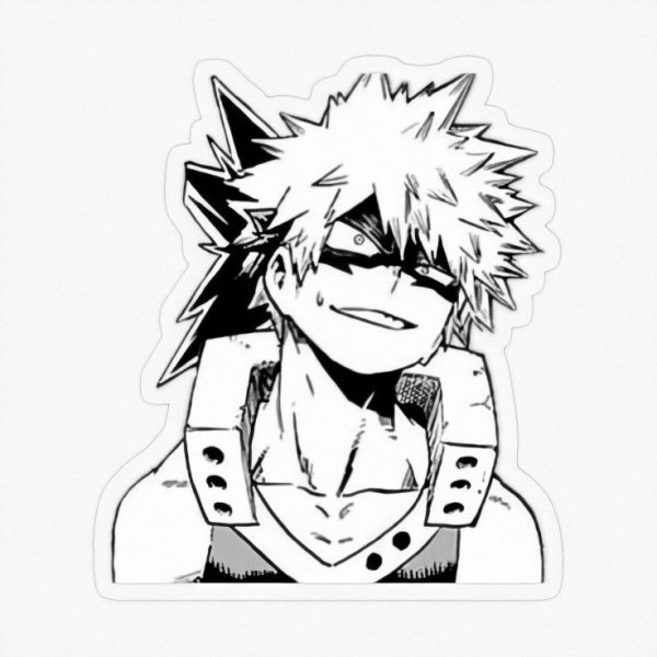 Кацуки Бакугоу черно белый