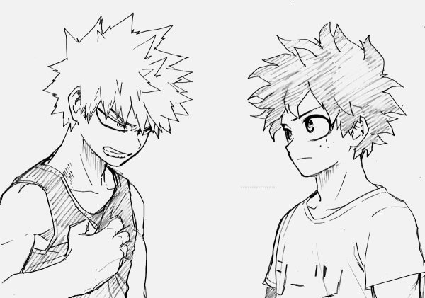 Скетч Бакуго Кацуки