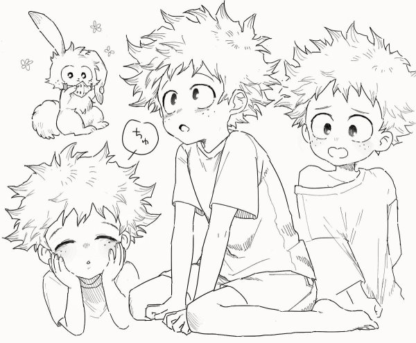 Раскраска аниме деку