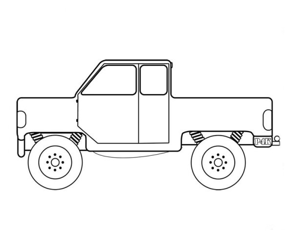Контур грузовика для детей
