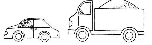 Трафарет грузовой машины для детей
