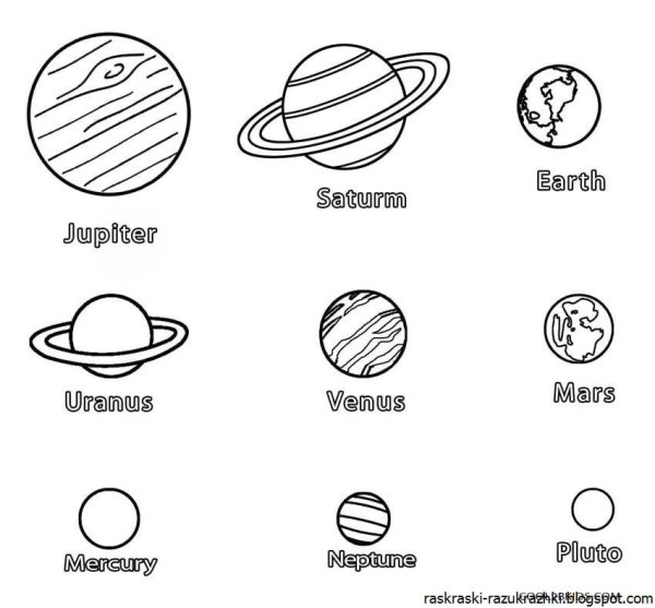 Юпитер рисунок для срисовки