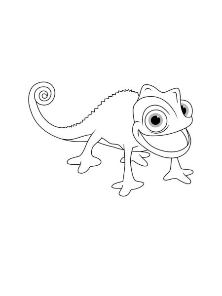 Хамелеоны. Раскраска