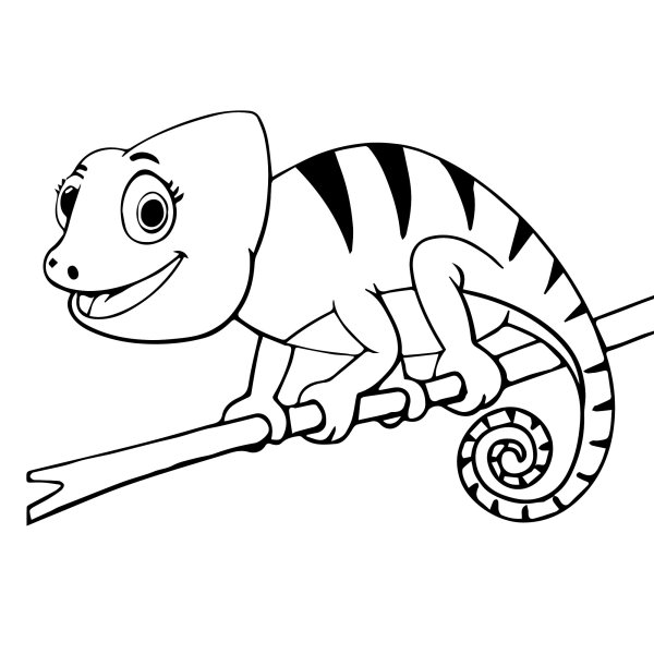 Хамелеоны. Раскраска