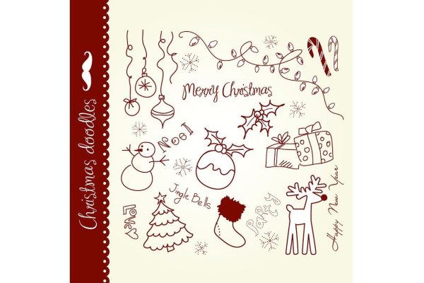 Рождественские узоры для скетчбука