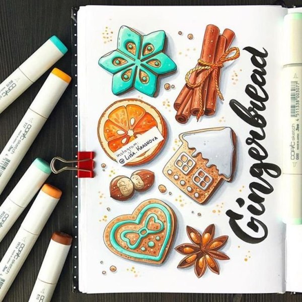 Легкие рисунки для личных Дневников