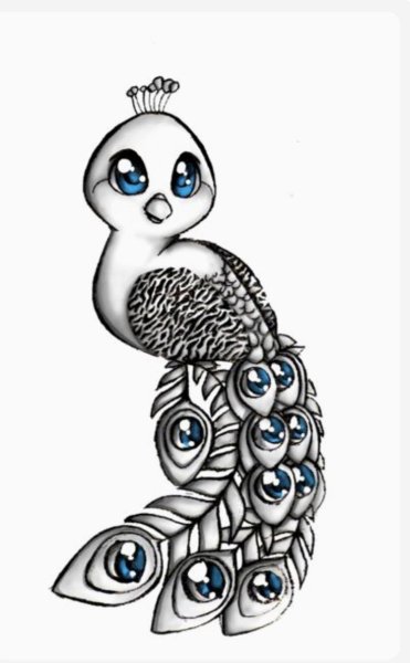 Шаблон павлина