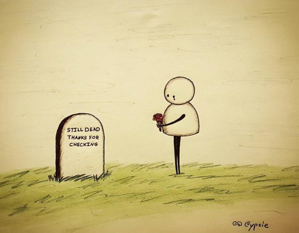 Лёгкие грустные рисунки