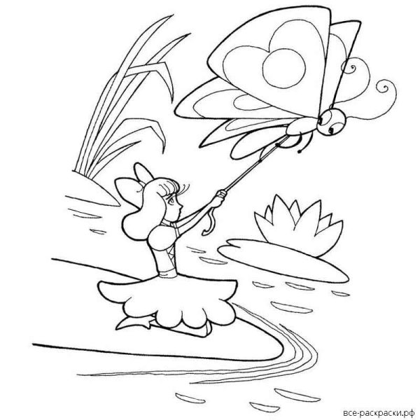 Андерсен Дюймовочка раскраска