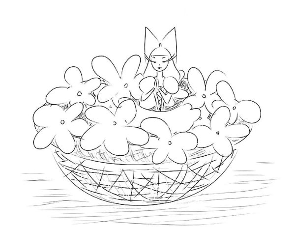 Дюймовочка рисунок