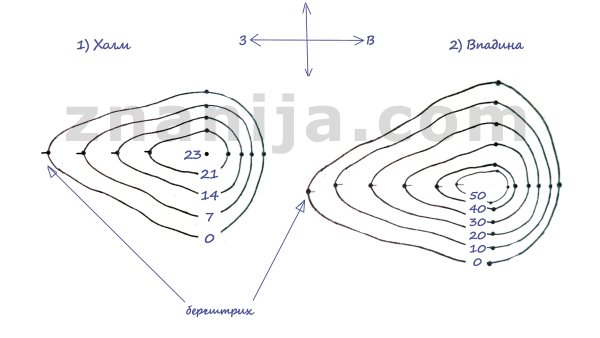 Топографическая карта холма 5