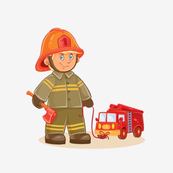 Каска пожарного мультяшный