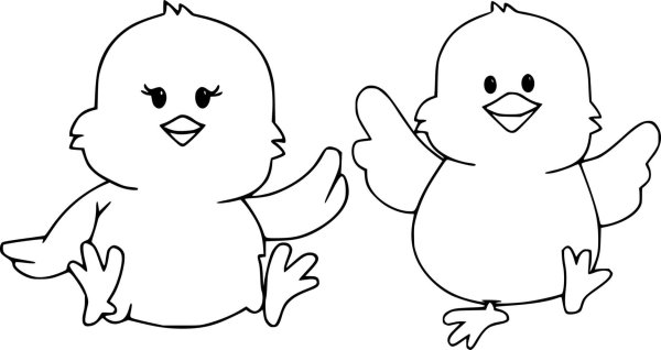 Цыпленок. Раскраски