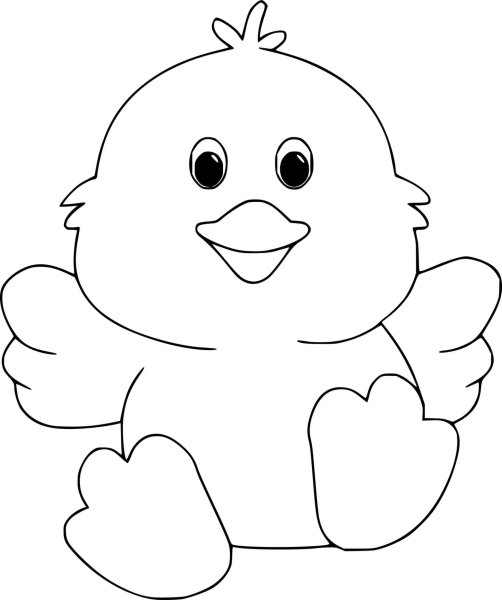 Цыпленок. Раскраски