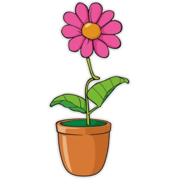 Цветок в горшке для детей
