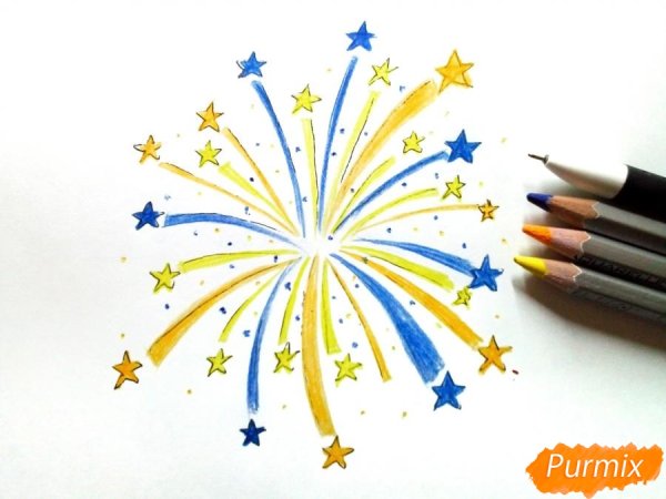 Салют рисунок простой