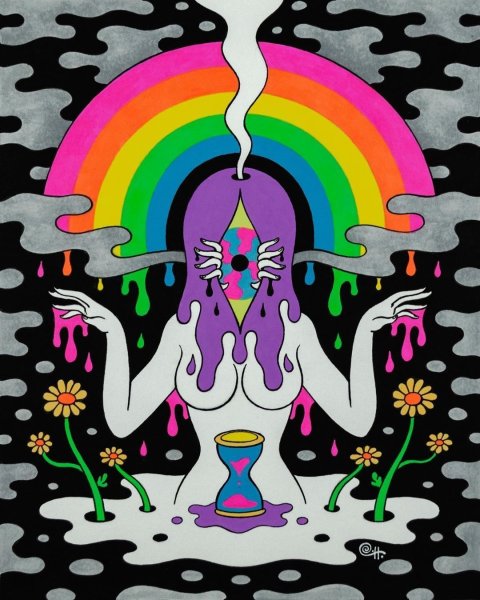 Хиппи живопись 2020