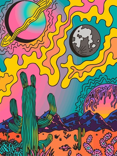 Хиппи живопись легко для новичков