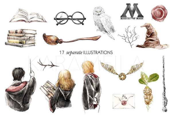 Хогвартс наклейки из Гарри Поттера