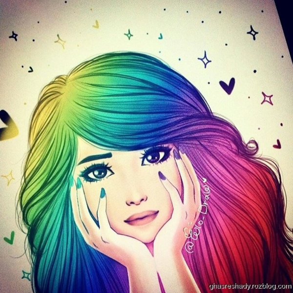 Рисунки девушек карандашом в стиле SWAG