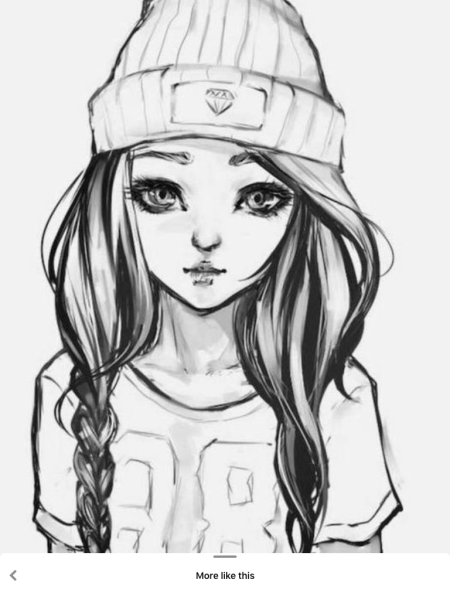 Рисунки девушек карандашом в стиле арт