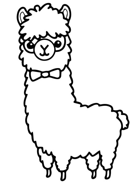 Альпака раскраска