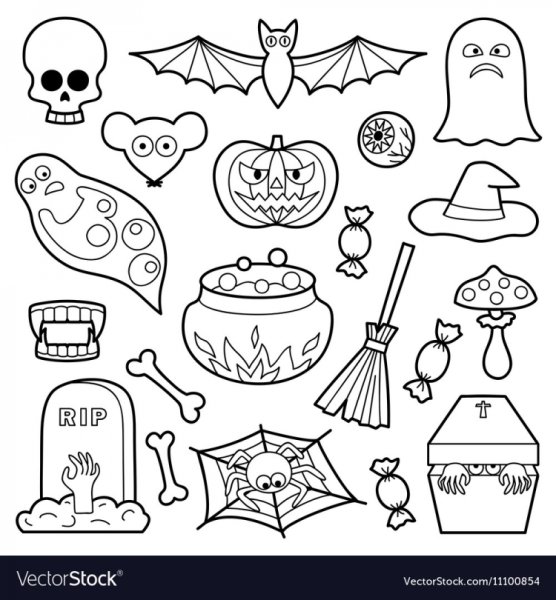 Лёгкие рисунки на Хэллоуин