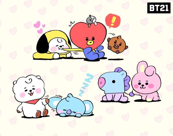 BTS bt21 раскраска