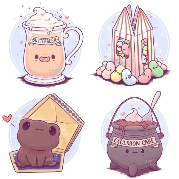 Стикеры Гарри Поттер Каваи