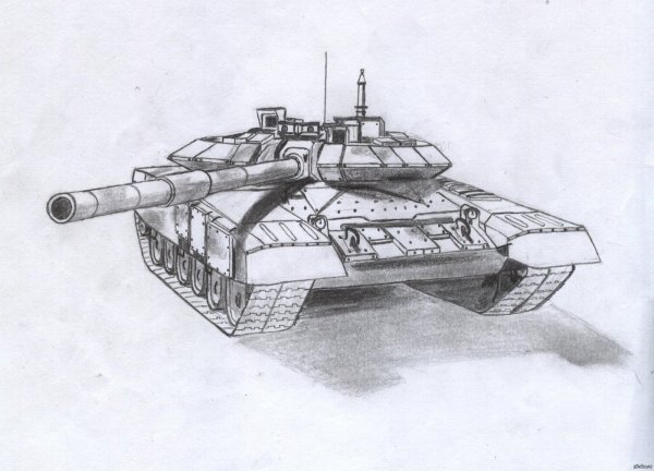 Танк т80 рисунок
