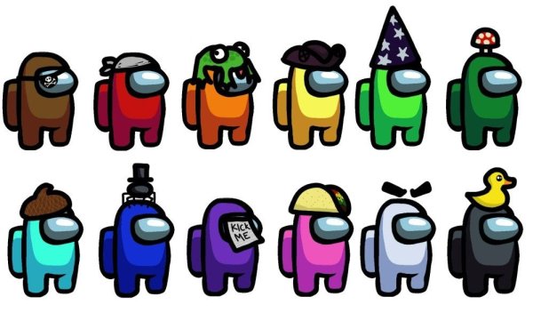 Амонг АС персонажи для печати