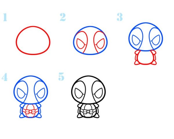 Поэтапное рисование Венома