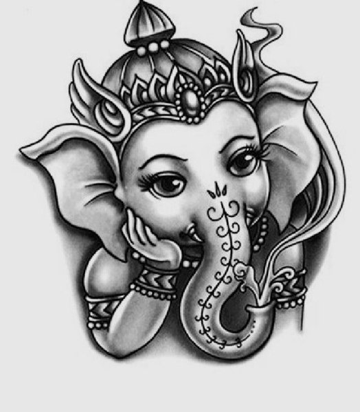Ганеши тату