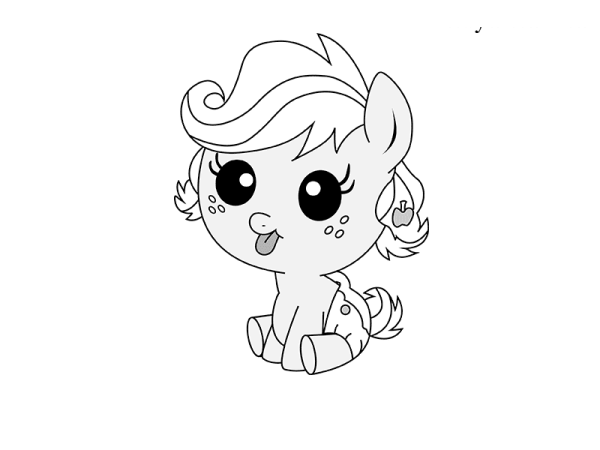 Пони малышка раскраска