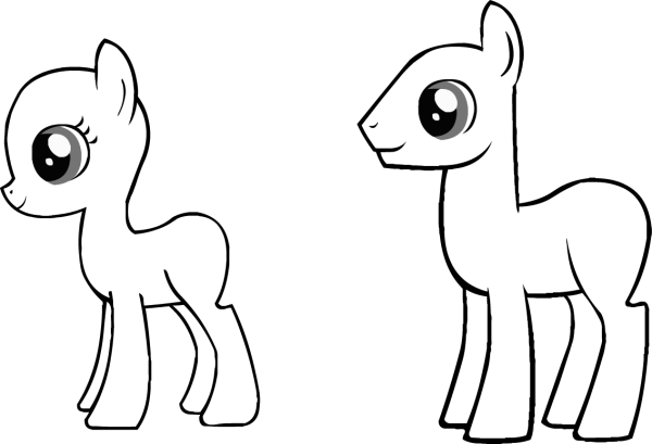 Пони рисунок для детей лёгкий