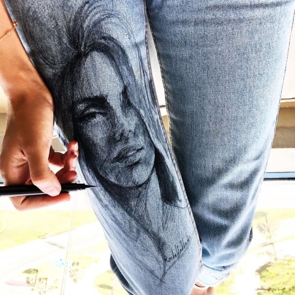 Разрисованные джинсы