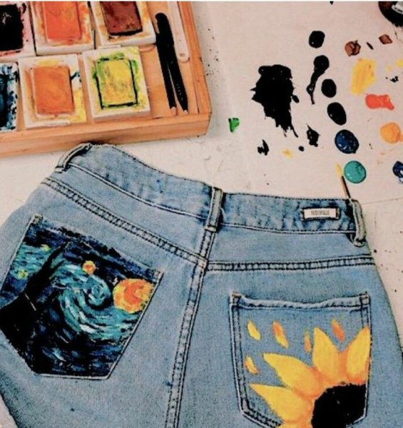 Рисунки на джинсах