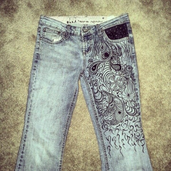Разрисованные джинсы