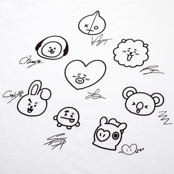 Раскраски БТС И бт21