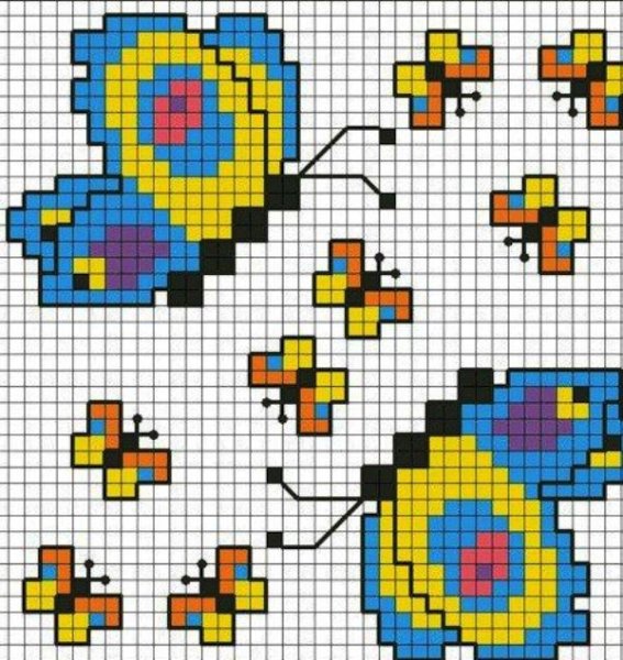 Вышивка крестиком мультяшки