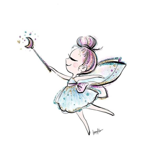 Акварельная Фея с палочкой