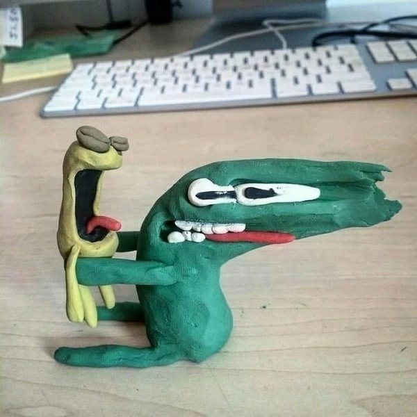 Пластилиновая живопись из шприца