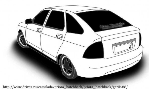 Лада Приора 2170 раскраска