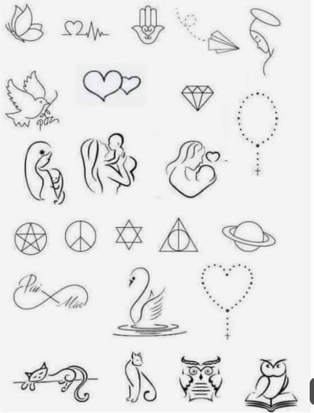 Тату эскизы простые