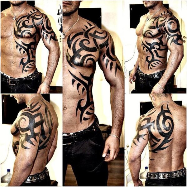 Тату узоры на теле мужские
