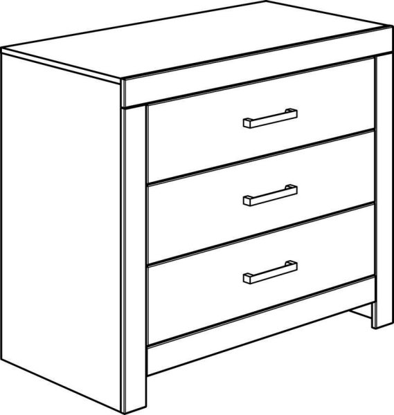 Комод с тремя ящиками