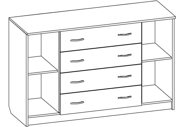 Тумбочка нарисованная