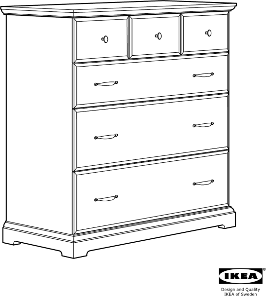 Рисунок комода карандашом