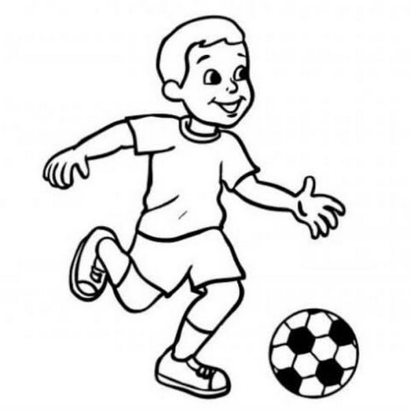Рисунок детей играющих в футбол